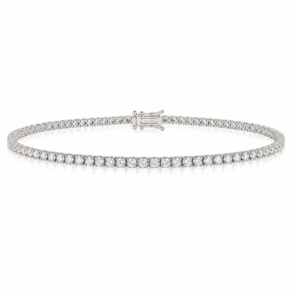Silver Cubic Zirconia Tennis Bracelet