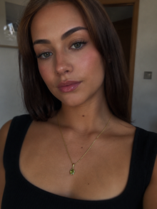 9ct Yellow Gold Peridot Teardrop Necklace