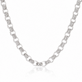 Silver Cubic Zirconia Belcher Chain 26"