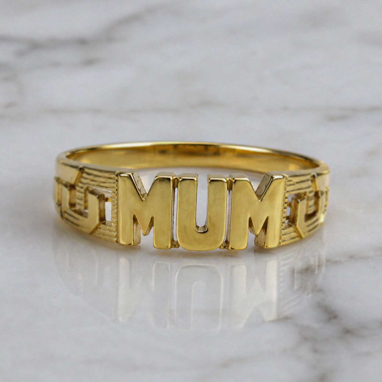 9ct Yellow Gold Mum ID Ring