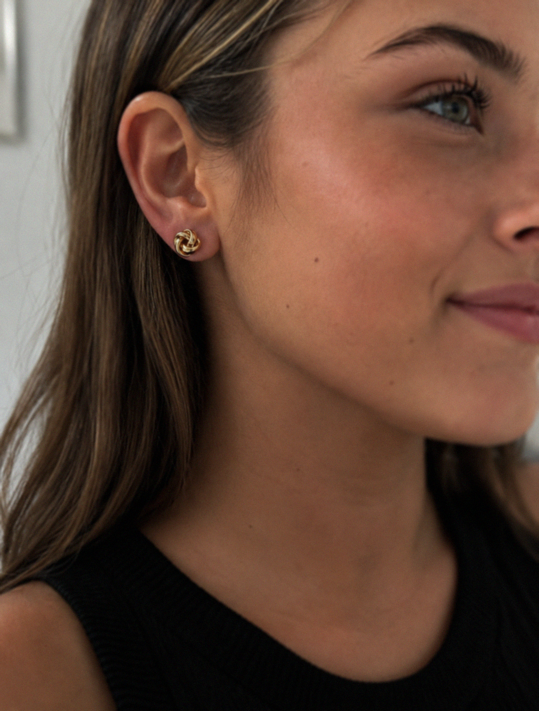 9ct Gold Knot Stud Earrings