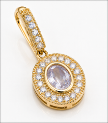 9ct Yellow Gold Blue Moonstone & White Topaz Drop Earrings