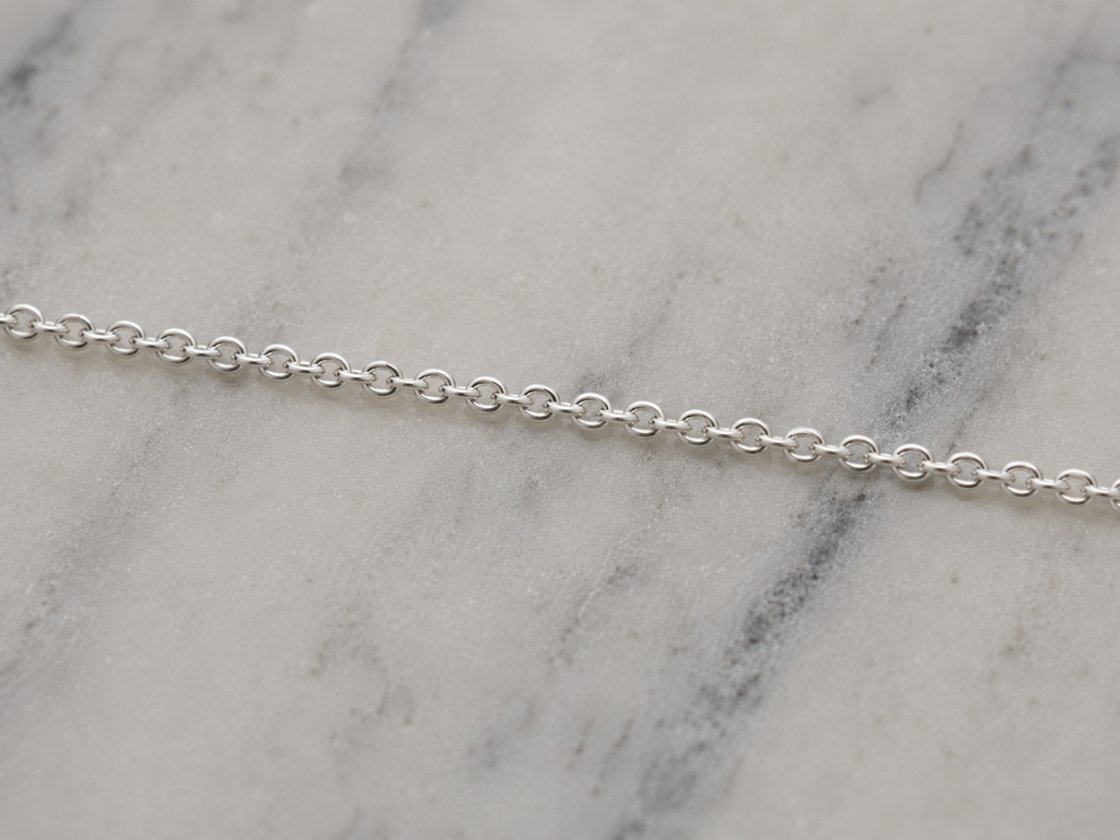 Sterling Silver Shell Pearl & Cubic Zirconia Drop Pendant with Trace Chain