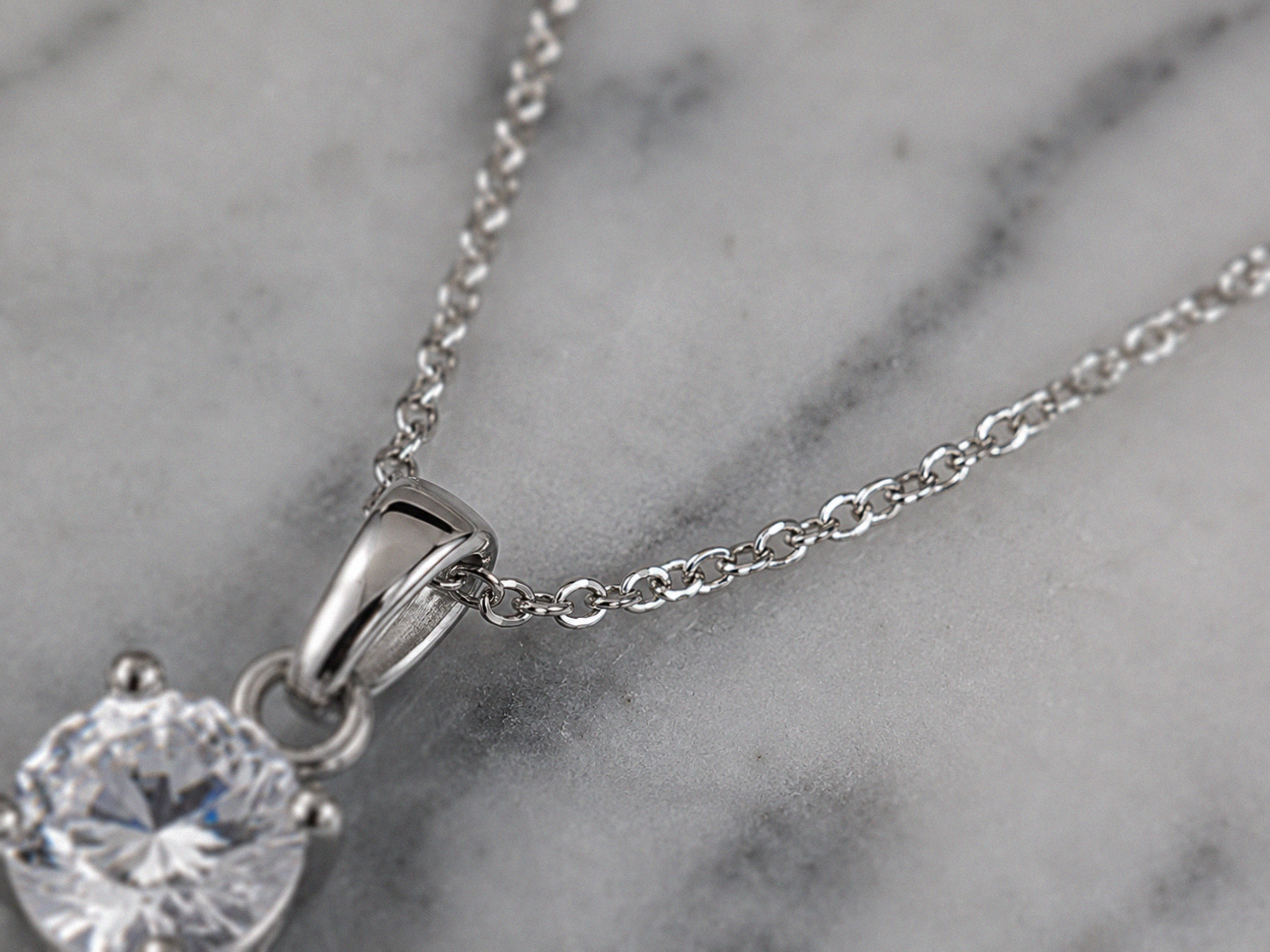 Double Claw Solitaire Pendant – Diamondfire® Zirconia