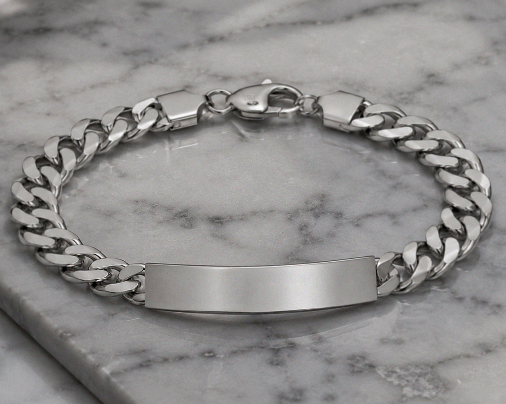 Men’s Heavyweight Silver Curb Bracelet