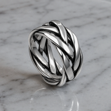 Heavyweight Plaited Design Sterling Silver Ring