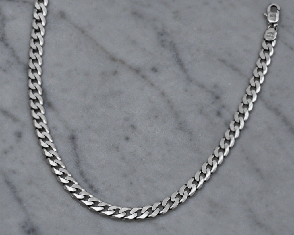 Fred Bennett Sterling Silver Diamond-Cut Curb Chain 56cm
