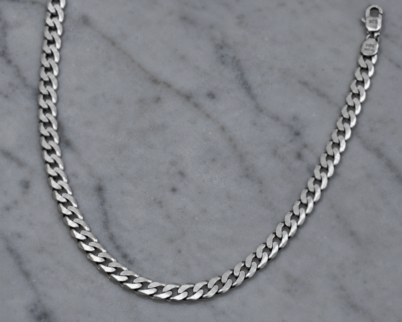 Fred Bennett Sterling Silver Diamond-Cut Curb Chain 56cm
