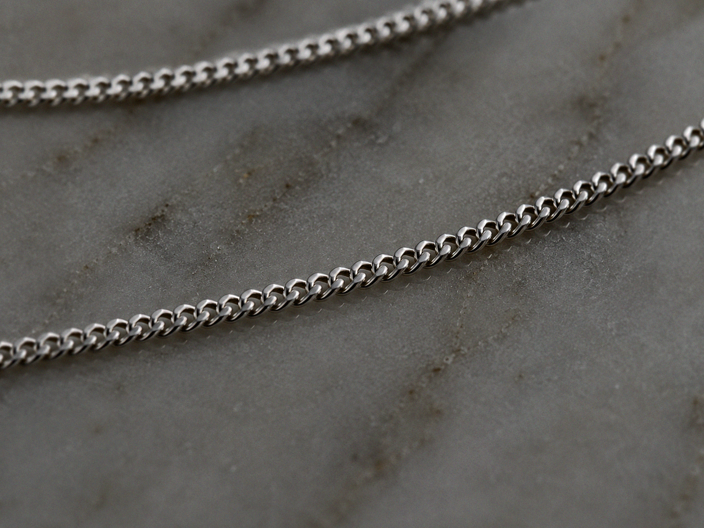 Sterling Silver Plain Cross Pendant with Diamond Cut Chain (41–46cm Adjustable)