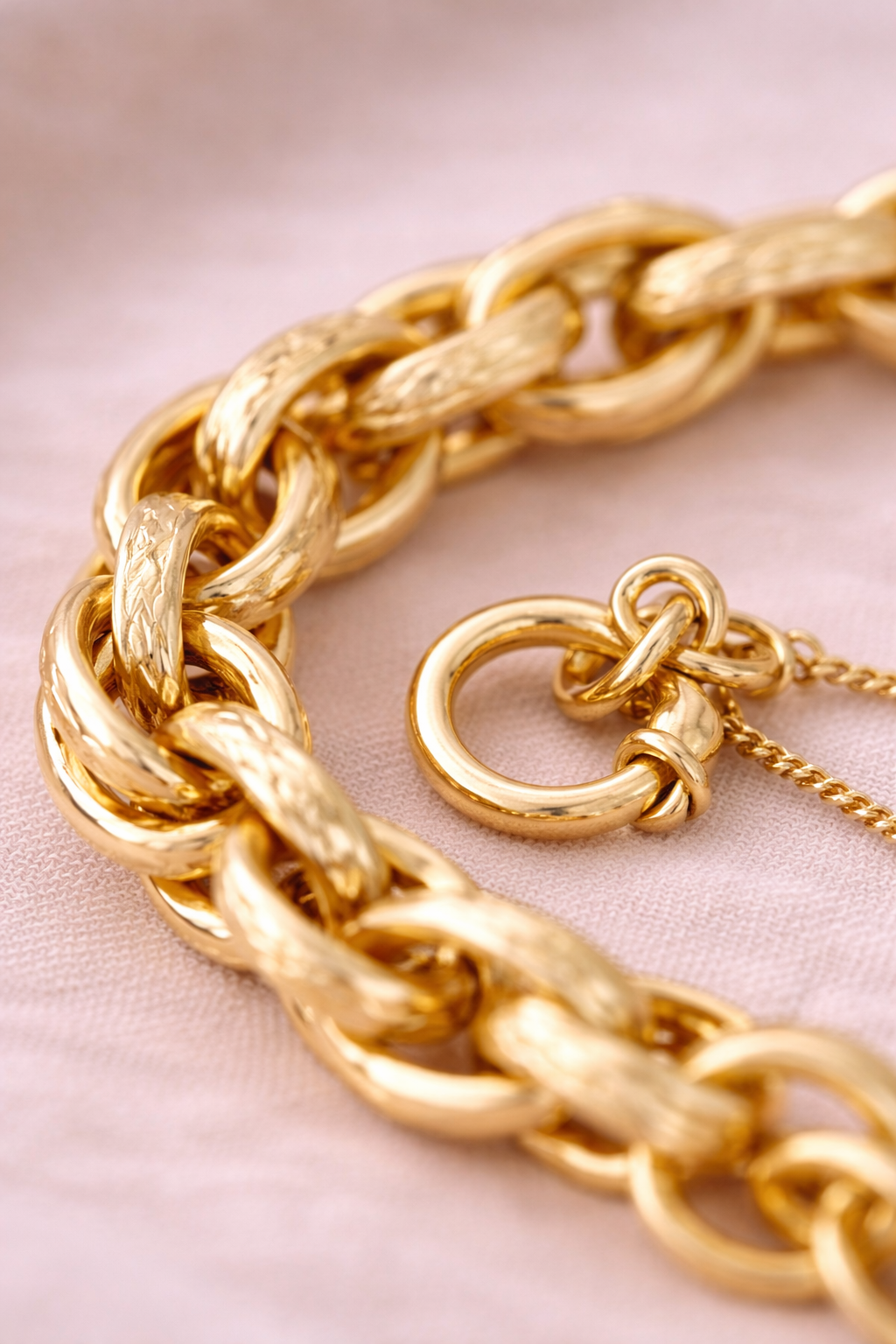 Solid 9ct Yellow Gold Prince of Wales Bracelet with Filigree Heart Padlock – 19.5g