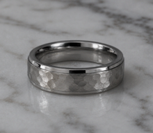 Fred Bennett Stainless Steel Hammered Finish Band Ring
