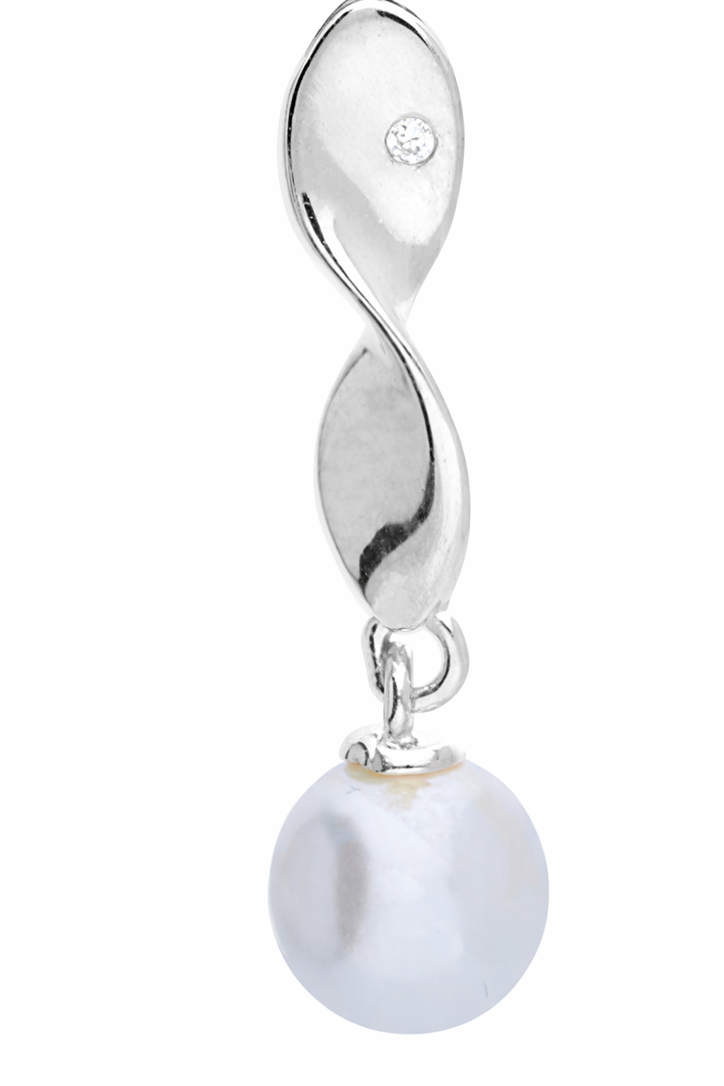 Sterling Silver Twisted Pear Drop Earrings