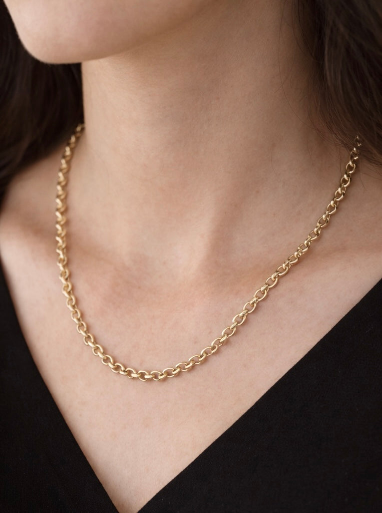 9ct Yellow Gold 5mm Round Belcher Chain