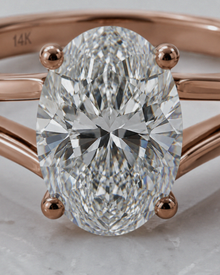 14ct Rose Gold 1.01ct Oval Diamond Solitaire Engagement Ring