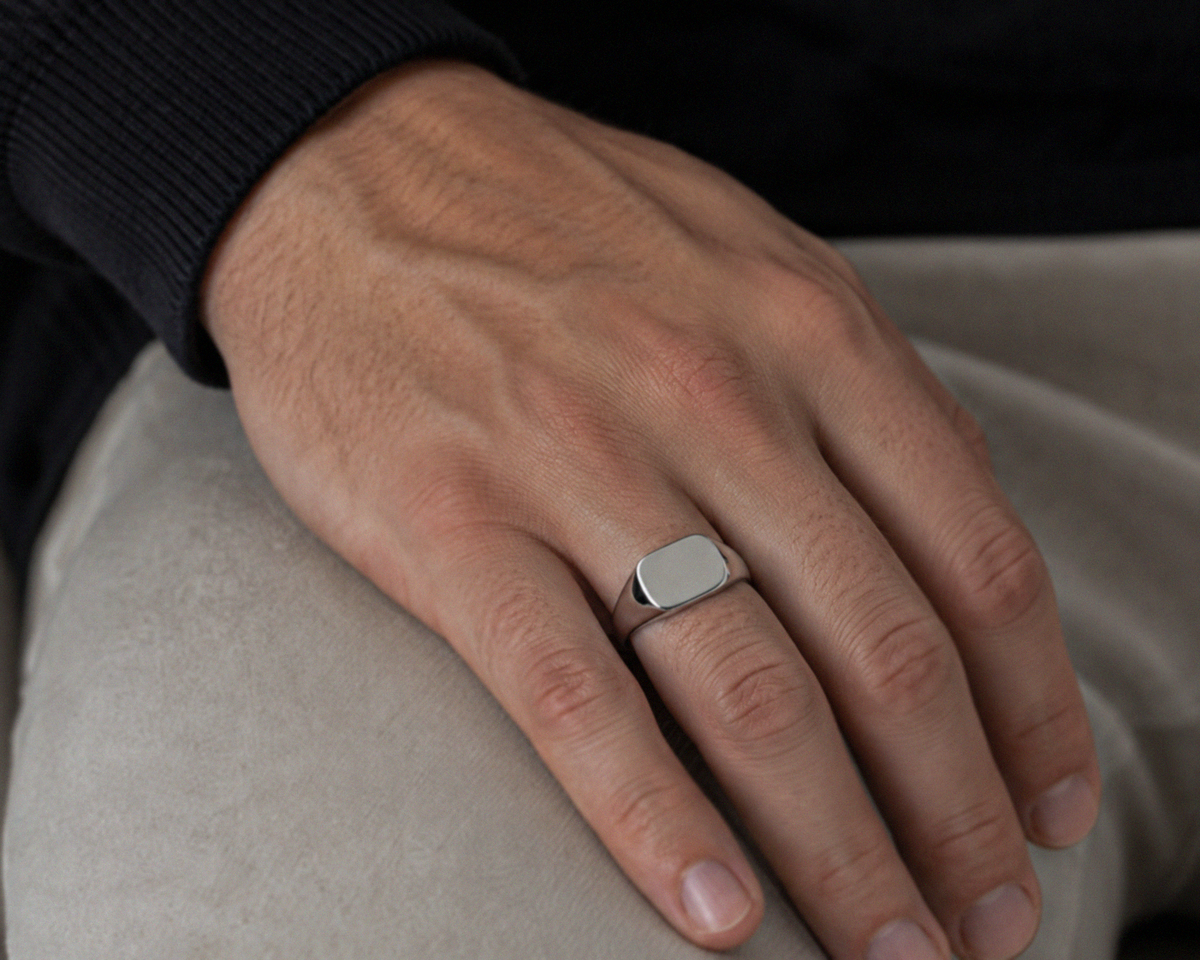 Sterling Silver Engravable Signet Ring