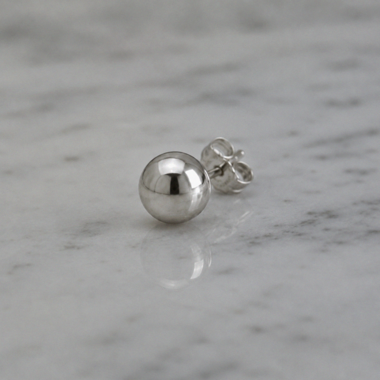 Silver 6mm Ball Stud Earrings