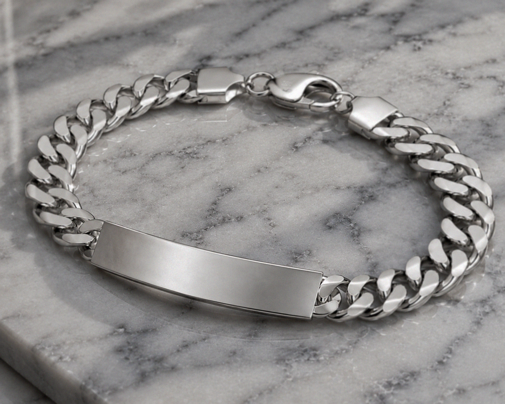 Men’s Heavyweight Silver Curb Bracelet
