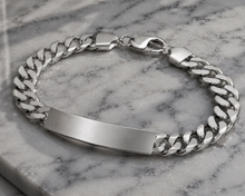 Men’s Heavyweight Silver Curb Bracelet