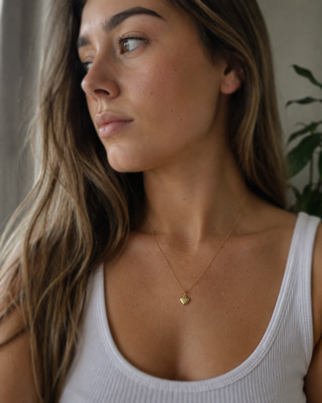 9ct Yellow Gold Heart Charm Pendant