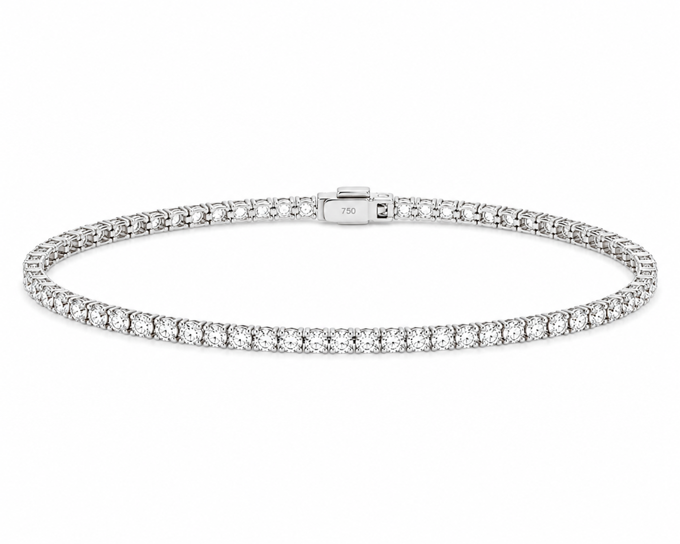 18ct White Gold 3.00ct Diamond Tennis Bracelet – H/SI