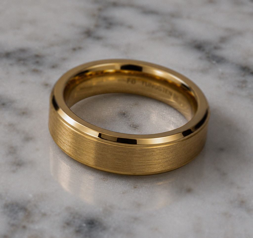 Fred Bennett Gold-Tone Tungsten 8mm Band Ring
