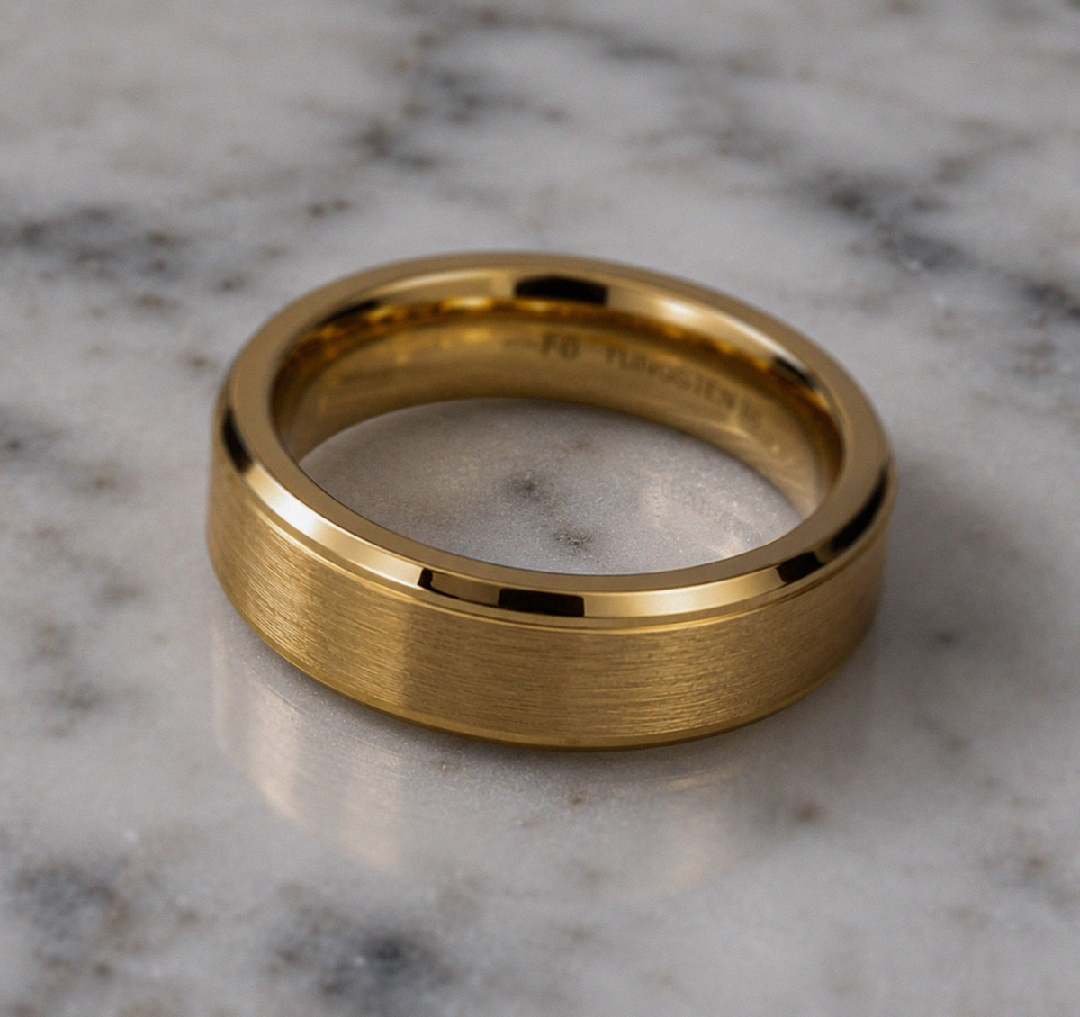 Fred Bennett Gold-Tone Tungsten 8mm Band Ring
