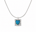 Banyan Sterling Silver Blue Opalite Heart Pendant Necklace