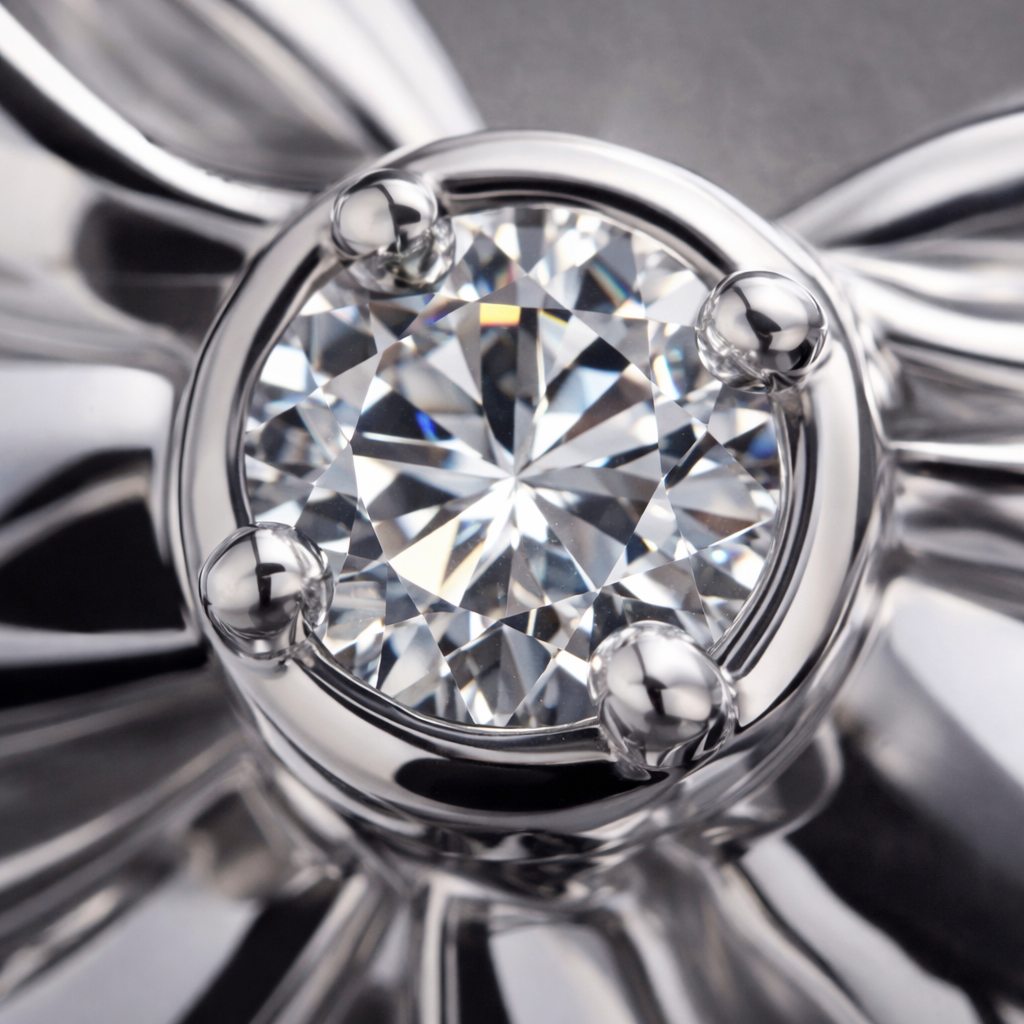 Diamond Bow Stud Earrings in Sterling Silver