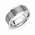 Brushed Spinner Ring in Sterling Silver