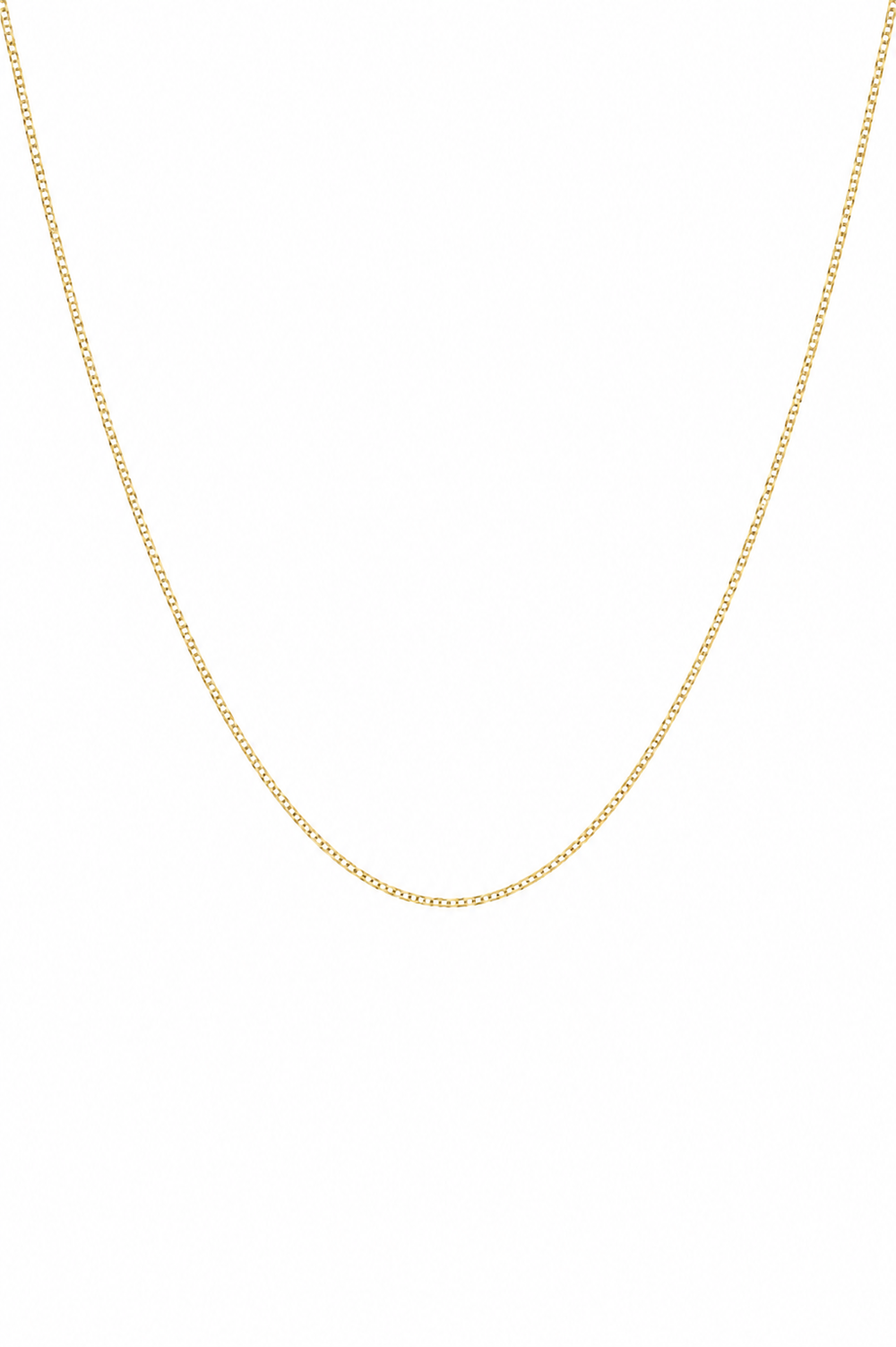 9ct Yellow Gold 16"-18" Diamond-Cut Curb Chain