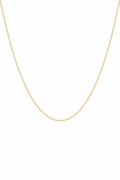 9ct Yellow Gold 16"-18" Diamond-Cut Curb Chain