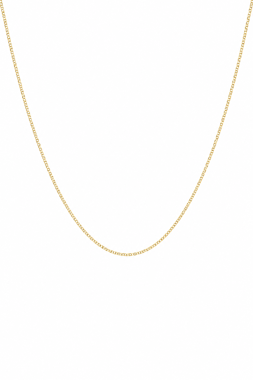 9ct Yellow Gold 16"-18" Diamond-Cut Curb Chain