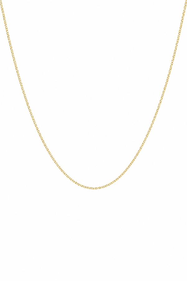 9ct Yellow Gold 16"-18" Diamond-Cut Curb Chain