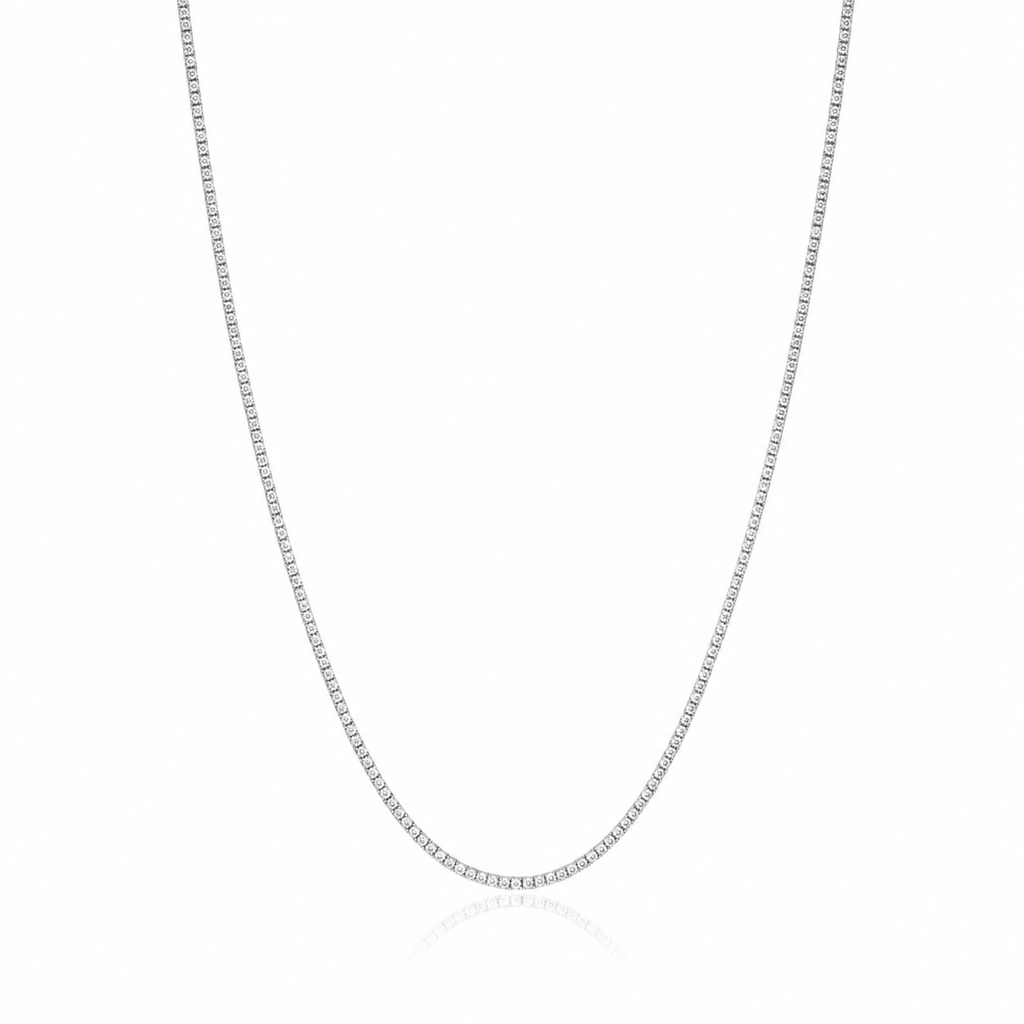 Diamonfire Sterling Silver Cubic Zirconia Tennis Necklace