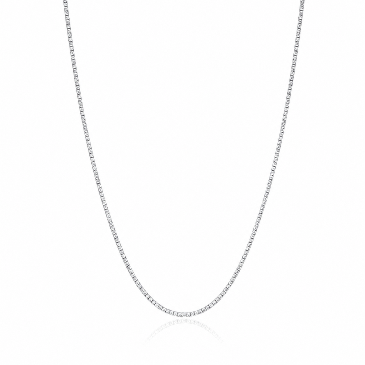 Diamonfire Sterling Silver Cubic Zirconia Tennis Necklace