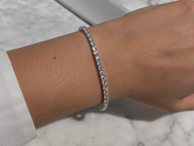 14ct White Gold 3ct Natural Diamond Tennis Bracelet 7 Inch