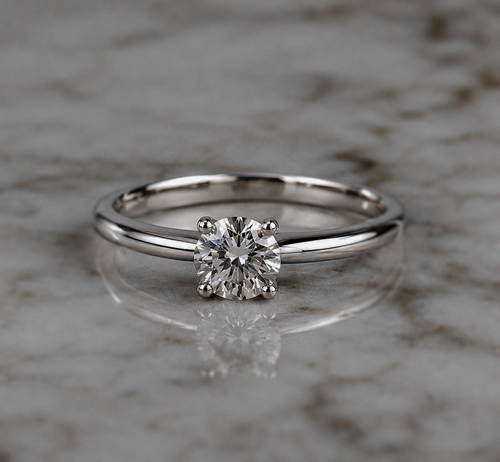 18ct White Gold 1.00ct Diamond Solitaire Ring – Timeless Four Claw Setting
