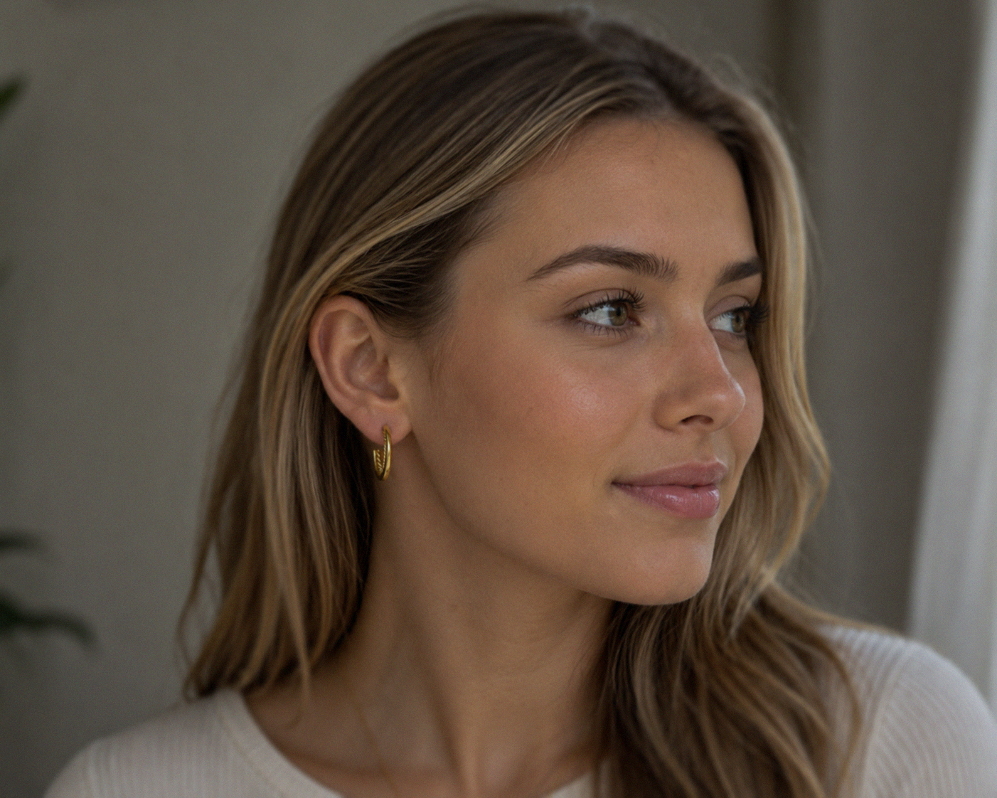 9ct Yellow Gold Rope Twist Open Hoop Earrings
