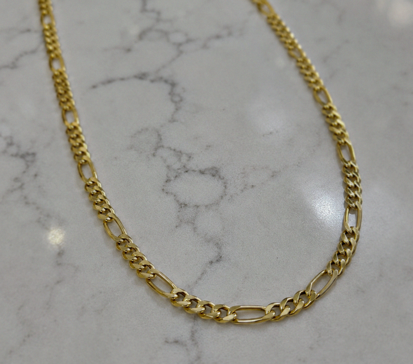 Fred Bennett Gold-Plated Sterling Silver Figaro Chain Necklace 55cm