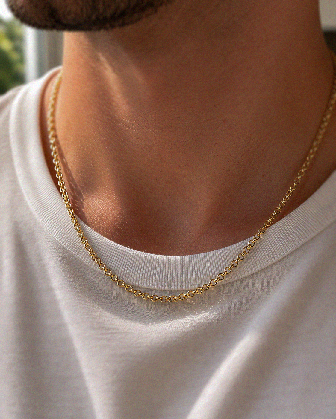9ct Yellow Gold Round Belcher Chain 2.25mm