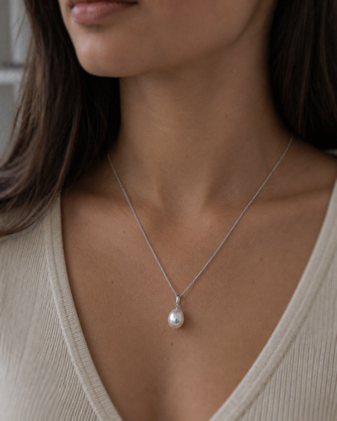 Baroque Freshwater Pearl Pendant Charm – Sterling Silver