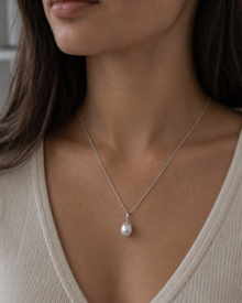 Baroque Freshwater Pearl Pendant Charm – Sterling Silver