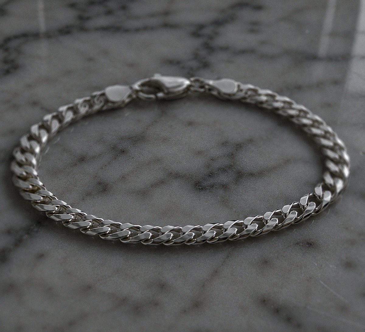 Sterling Silver Kids Curb Bracelet – 7mm Solid Chain (6.8g)