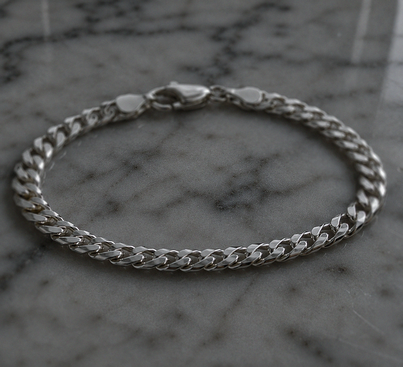 Sterling Silver Kids Curb Bracelet – 7mm Solid Chain (6.8g)