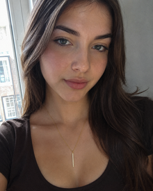 9ct Yellow Gold Glitter Bar Pendant Necklace