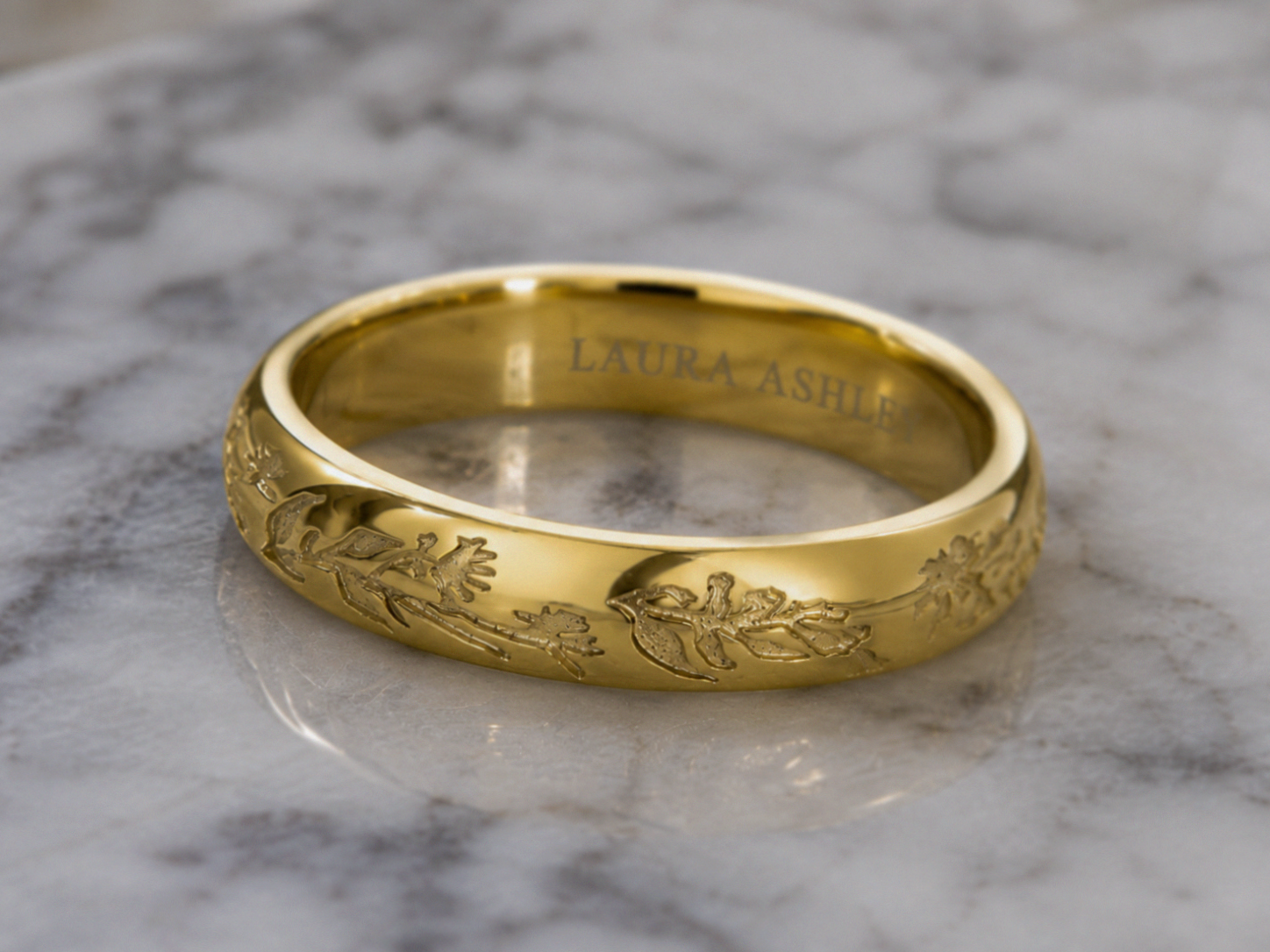 Laura Ashley Gold-Plated Silver Farlington Flowers Ring