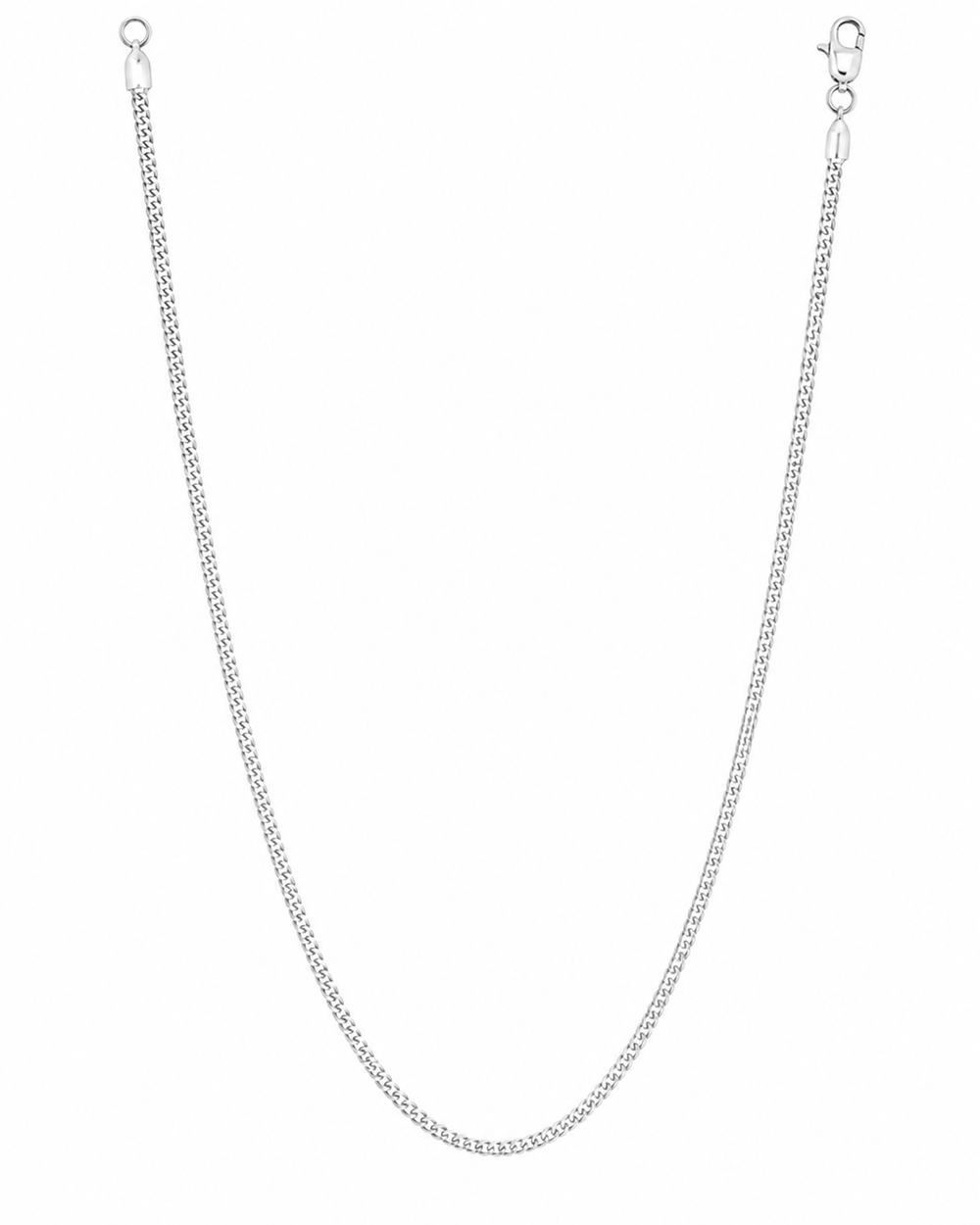 18ct White Gold Diamond-Cut Curb Chain  20” | Solid 6.4g Premium Necklace