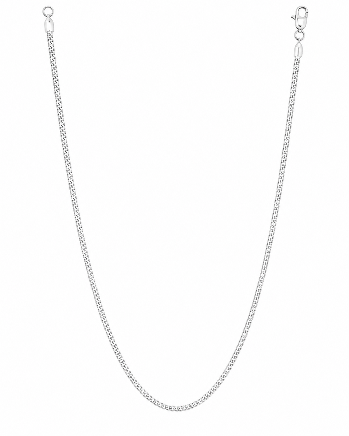 18ct White Gold Diamond-Cut Curb Chain  20” | Solid 6.4g Premium Necklace