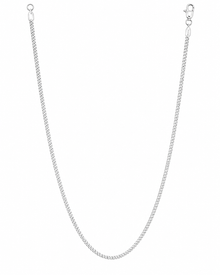18ct White Gold Diamond-Cut Curb Chain  20” | Solid 6.4g Premium Necklace