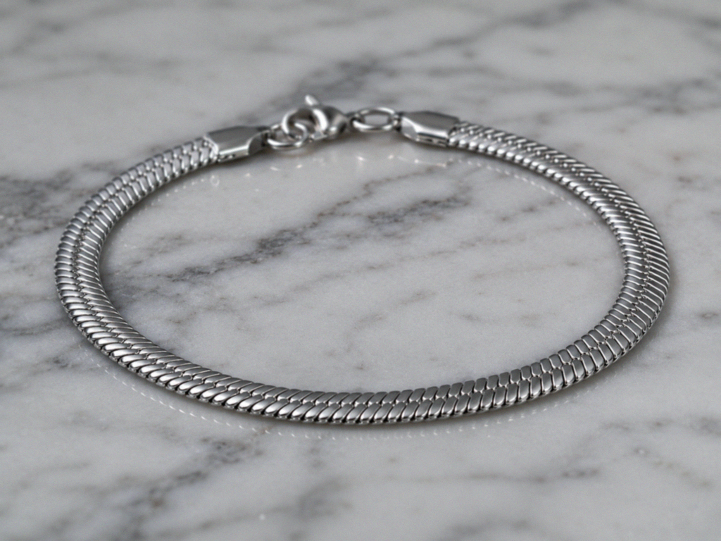 Men’s Stainless Steel Herringbone Chain Bracelet